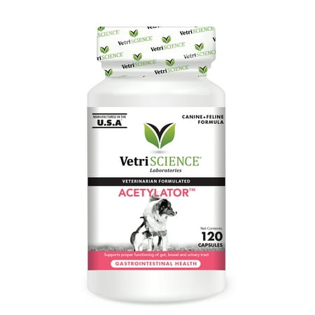 UPC: 0026664137418 | VetriScience Acetylator Digestive Health for Dogs & Cats 120 Capsules