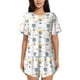 thumbnail image 1 of Fotbe Hot Air Balloon Conjunto de Pijama Estampado para Mujer, 2 Piezas, Ropa de Dormir con Camiseta de Manga Corta y Shorts Suaves-Small, 1 of 6