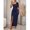 Navy Blue, variant on Blue One-Shoulder Ruffle Maxi Dress with High Slit