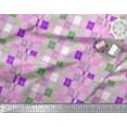 thumbnail image 3 of Soimoi Rayon Fabric Geometric Check Decor Fabric Printed Yard 42 Inch Wide, 3 of 3