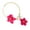 Pink, variant on Adjustable Snake Bone Foot Chain Summer Jewelry Gift 3D Flower Charm Anklet