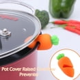 thumbnail image 1 of Silicone Carrot Lid Cover Pot Overflow Preventer Kitchen Tool for Safe Cooking and Dining, 1 of 7