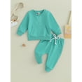 thumbnail image 3 of Kids Baby Boys Outfits Set 6M 12M 18M 24M 3Y Long Sleeve Sweatshirt with Sweatpants 2pcs Suit for Toddler Girls Boys, 3 of 10