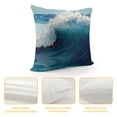 thumbnail image 4 of Creowell Pillowcase Ocean Wave Paintings Blue Abstract Waves Landscape Pictures Wave Paintings for Wall Ocean Prints Wall Art Sea Wave Poster White and Blue Beach Pictures for Room, 4 of 5