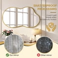 thumbnail image 3 of Antok 36"x20" Irregular Wall Mirror, Asymmetrical Metal Frame Bathroom Vanity Mirror, Gold, 3 of 7