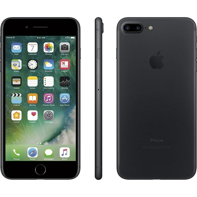 Apple iPhone 7 Plus A1784 (GSM Déverrouillé) 256 Go Noir Mat (Reconditionné État Correct)
