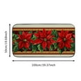 thumbnail image 5 of Qinduosi Christmas Red Poinsettia Flower Kitchen and Door Mat, Winter Holiday Xmas Washable Non-Slip Floor Mat for Decor, 5 of 6