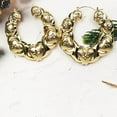 thumbnail image 3 of Women Hugs & Kisses XO Hoop Puffy Hollow Earrings Set 18k Filled Layered with Real Gold Plated, 3 of 5