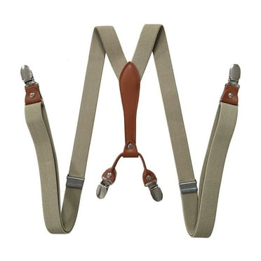 ByPaCrow Suspenders for Men Adjustable Y Back Suspenders Elastic Mens Braces Mens Suspender with Strong Metal Clips for Men Women Trousers Jeans Suit Pants Tuxedo