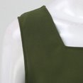 thumbnail image 7 of Women Shorts Sets Outfits Sleeveless Solid Square Neck Crop Tops Loose Shorts Trendy Suit Summer Outfits For Women Army Green L, 7 of 7
