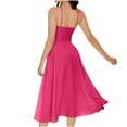 thumbnail image 5 of Plus Size Maxi Dress for Womens 2025 Fashion Color Strap V-Neck Flap Dress, 5 of 5