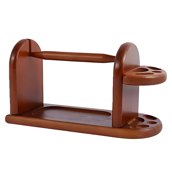 Wooden Yarn Holder for Crocheting – 4‑Slot Yarn Spool Rack, Smooth Finish, Tangle‑Free, Frees Hands, Vintage Style, 13" x 7.1" x 5.1", for Knitting & Crochet