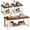 White, variant on Buildhom Farmhouse 3-Piece Coffee Table Set with Storage Shelves, Rustic Wood End Tables for Living Room, Black