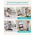 thumbnail image 3 of Dual Monitor Arm Stand, Stacked Mount for 17-34 in Screens, 33 lb per Arm, Vesa 75/100, Black/White, 3 of 9