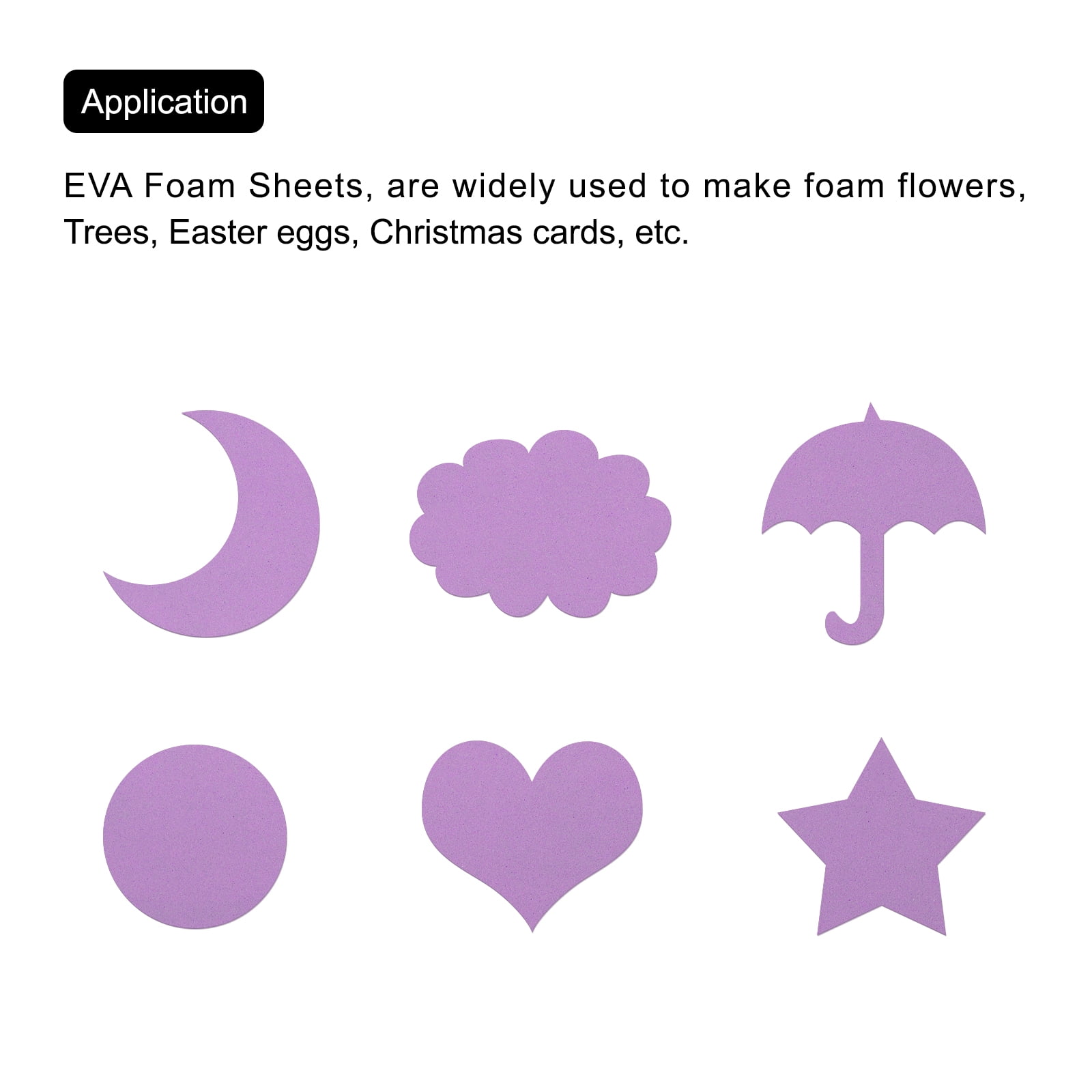 EVA Foam Sheets Light Purple 19.7 Inch x 35.4 Inch 1mm Thick Crafts Foam Pack of 5