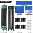 thumbnail image 3 of HOTEEL 10x20 Heavy Duty Pop up Canopy EZ Commercial Outdoor Tent Portable Party Wedding Instant Canopy Shelter All Season Anti-UV Waterproof Tent Gazebo with 6 Removable Sidewalls, Roller Bag, Blue, 3 of 11