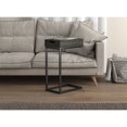 thumbnail image 3 of Safdie & Co. 15.75"L C-Shape 1-Drawer Black Metal Legs Accent Table Dark Grey, 3 of 4