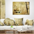 thumbnail image 4 of Designart Paris Memories - Vintage Throw Pillow - 16x16, 4 of 5