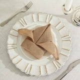 Efavormart 5 Pack NATURAL COLOR 20"x20" Premium Faux Linen Napkins ...