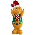 thumbnail image 2 of Northlight Lighted Gingerbread Man Blow Mold Outdoor Christmas Decoration - 40", 2 of 6