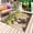 Green Beige, variant on Cute Cats Outdoor Rug 5x7 Ft - Reversible Patio Rug Outdoor Camping Rugs, Japanese Owls Animals Country Leaves Vintage Washable Indoor Outdoor Area Rugs, Non-Slip Outdoor Carpet Runner for Deck/Porch