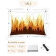 thumbnail image 6 of Sun Shade Sail 6.5x10Ft Orange Forest Nature Woodland Tree Misty Forest Silhouette Landscape Uv Block Sunshade Canopy Outdoor Shade Cover Rectangle Shade Cloth For Patio Garden Yard Deck Pergola, 6 of 6