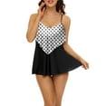 thumbnail image 1 of Hyknon Swim Suits for Women High Waisted Swimsuit Two Piece Ruffled Flounce Top With Ruched Bottom Swimwear Push up High Cut Bathing Suit for Women, 1 of 5