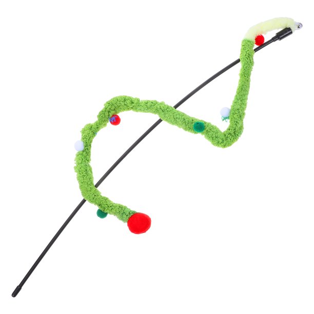 Juguete interactivo de peluche para gatos con campana para gatos de interior, cuerda colorida, juguete interactivo para gatitos, para uso doméstico y exterior