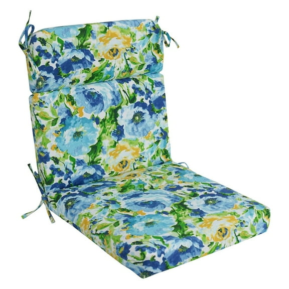 Blazing Needles 20-inch by 42-inch Polyester Patterned Outdoor Seat/ Back Chair Cushion
