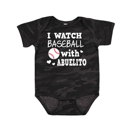 

Inktastic I Watch Baseball with My Abuelito Gift Baby Boy or Baby Girl Bodysuit