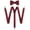 Wine Burgundy, variant on Solid Color Men's Suspender Woven Bow Tie Set for Wedding : Vivid Color, Adjustable Brace, Strong Clip, Elastic Band