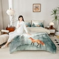 thumbnail image 4 of Homewish Jungle Animal Fox Bedding Comforter Set, Magic Wildlife Twin Comforter Sets, Rustic Nature Scenery Reversible Bedding Set, Super Cozy Room Decor, 2-Piece, 4 of 8