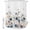 Blue, variant on Small Stall Shower Curtain 36x78 Inch Narrow Half Size Navy Blue Spring Floral Bath Curtains Bathroom Decor, Elegant Pastoral Flowers Watercolor Waterproof Shower Curtain Set with Hooks 36 Inch