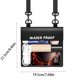 thumbnail image 3 of Funda impermeable para teléfono con pantalla táctil de gran capacidad, estilo cruzado, material de PVC, apta para natación, rafting, aguas termales, 20x20 cm, negro, blanco, naranja., 3 of 5
