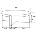 thumbnail image 6 of Kinkaid Round Solid Mango Wood Coffee Table Brown, 6 of 6