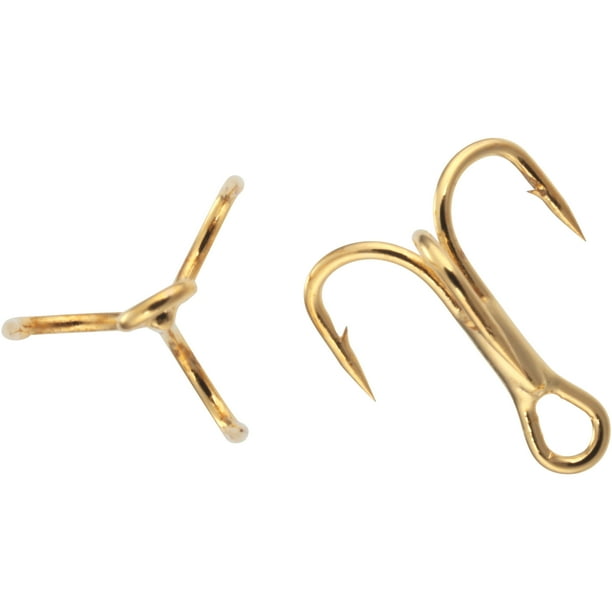 South BendÂ® GT14 Gold Trebel Hooks 4 ct Pack