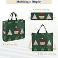 thumbnail image 6 of FORMRS Womens Corduroy Tote Bag Crossbody Shoulder Handbag with Pocket, Christmas Santa Hats, 6 of 7