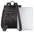 thumbnail image 3 of Balery Black And White Dotted Mochila de Cuero para Mujeres, Gran Capacidad, Bolsa de Viaje Multifuncional, Mochila de Cuero y Bolsa de Hombro para Mujeres, 3 of 4