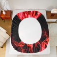 thumbnail image 5 of jejeloiu Red Black Flame Queen Sheet Sets,3D Fire Flat Sheet,Cool Flames Queen Fitted Sheet For Boys,Breathable Bedroom Decorative,4 Pieces, 5 of 7