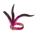 thumbnail image 5 of Unique Bargains 1 Pc Headband Feather Sequins Hairband for Women Rose Red, 5 of 5