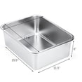 thumbnail image 2 of Caja de arena para gatos de acero inoxidable Lawei Medium, 2 piezas, 2 of 8