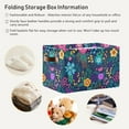 thumbnail image 6 of Colorful Floral Branches with Berries Storage Basket, Durable Canvas Organizer With Handles Large Collapsible Storage Bins Boxes for Home Office - 1 Pack Home Decor, 6 of 7