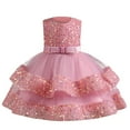 thumbnail image 2 of Juslio Girls Dresses Round Neck Kids Flower Clothing Sleeveless Girl Dress, 2 of 9