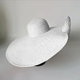 thumbnail image 2 of XUNKUSGA Sun Hats for Women Oversized Straw Hat Handmade Large Wide Brim Visor Hats Roll Up Lightweight Boho Beach Hat, 2 of 3