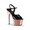 Black Pat and Rose Gold Chrome, variant on Women's Pleaser Adore 709 Platform Stiletto Sandal
