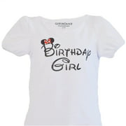 Birthday Girl T-Shirt w/Printed Red Bow for 1 Year Old to 8 Years Old (Age 6-Rd)
