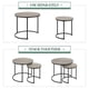 thumbnail image 5 of YEXJA Rustic Nesting Coffee Table with Round Wooden Tabletop & Sturdy Metal Base,Gray, 5 of 12