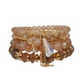 thumbnail image 2 of YUEHAO Bracelets Women Bohemian Hand String Ocean Style Multi Circle Pearl Bracelet Khaki, 2 of 2