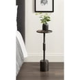 thumbnail image 2 of Kate and Laurel Truxton Modern Round Metal Drink Table, 9 x 9 x 22, Graphite, Industrial Cast Aluminum Pedestal Table for Use as Indoor Plant Stand or Living Room Decor, 2 of 8