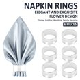 thumbnail image 3 of 6PCS Napkin Rings Napkin Buckle Holder Adornmen Alloy Silver, 3 of 15